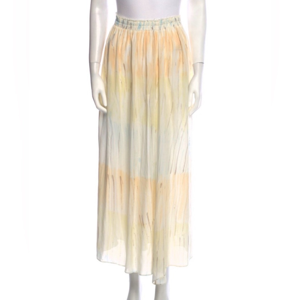 LoveShackFancy 100% Silk Maxi Skirt